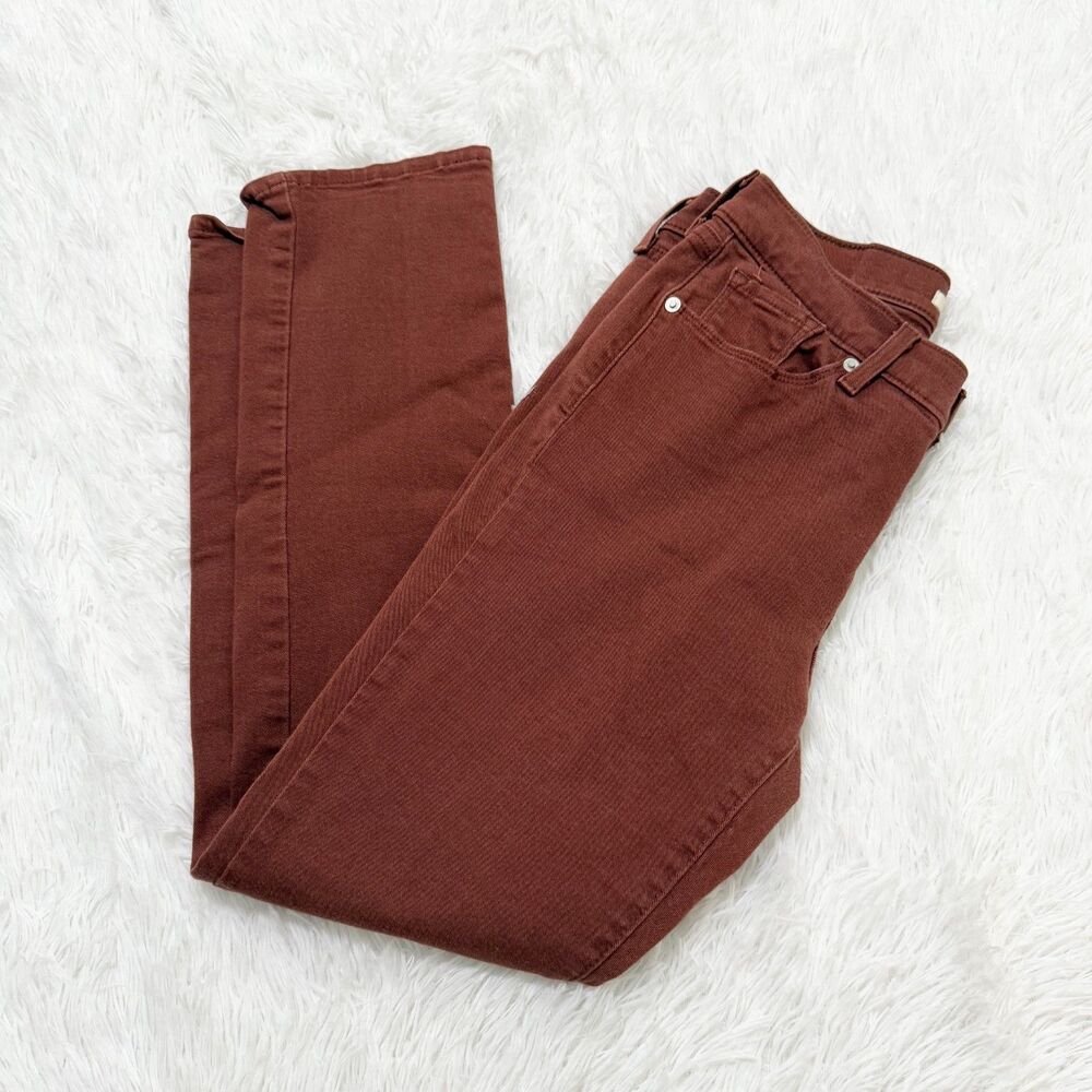 Women Levi's Classic Straight Leg Jeans Mid Rise in Rusty Brown Size 6 - Picture 2 of 10